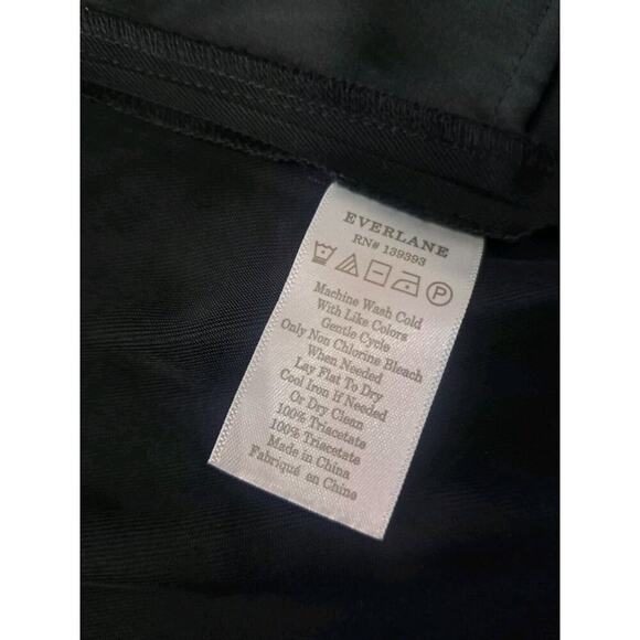 EVERLANE 4 Dress Japanese GoWeave Ribbed Black Wrap 3/4 Sleeve Pocket Minimalist - Picture 9 of 9